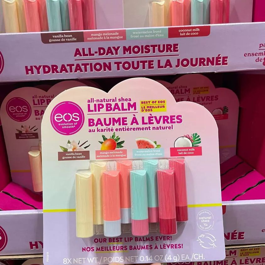 EOS Natural Shea Lip Balm EOS超柔滑乳木果天然潤唇膏 (1套8支)