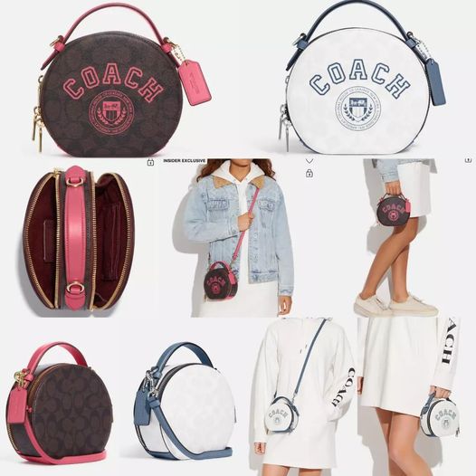 🇨🇦Coach Canteen Crossbody In Signature Canvas With Varsity Motif