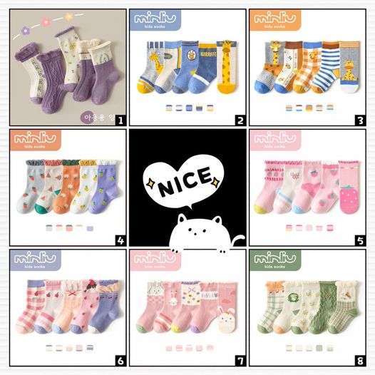 日本 兒童卡通襪（一套5對）