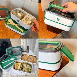 STARBUCKS 星巴克雙層保溫飯盒