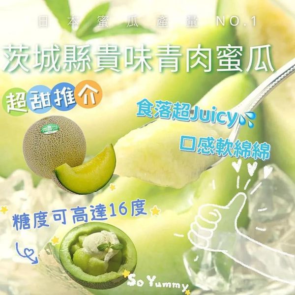 日本🇯🇵茨城縣貴味青肉蜜瓜 5玉